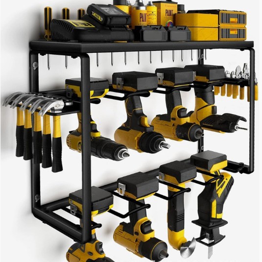 Rack de almacenamiento de herramientas de garaje transfronterizas Rack de almacenamiento tipo pared destornillador rack de almacenamiento de herramientas eléctricas Rack de perforación eléctrica