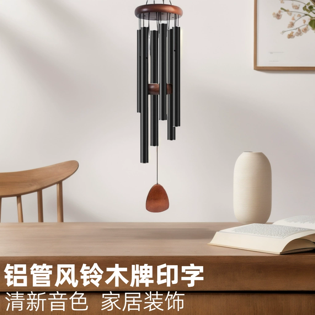 Металлический колокольчик 37-дюймовый 6-трубный алюминиевый колокольчик колокольчик подвешенный подарок Amazon трансграничный фестиваль колокольчик оптовый печатный шрифт