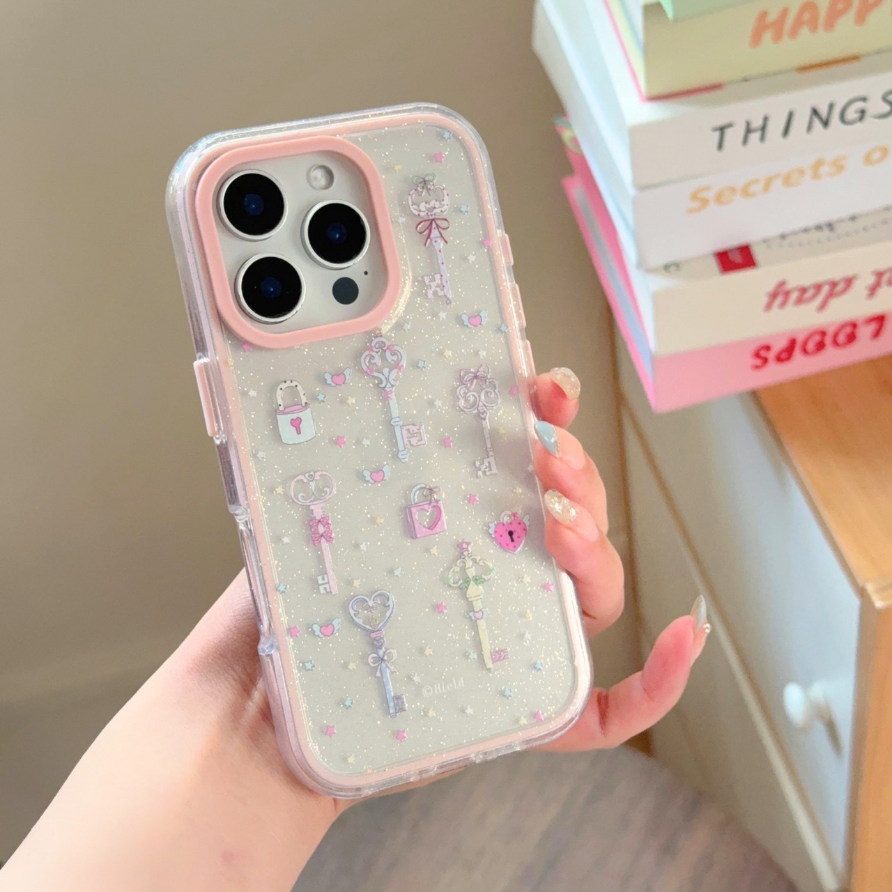 Chica color estrella hada palo para Apple 16ProMax funda para teléfono 15/14 dos en uno 15Pro mujer 13