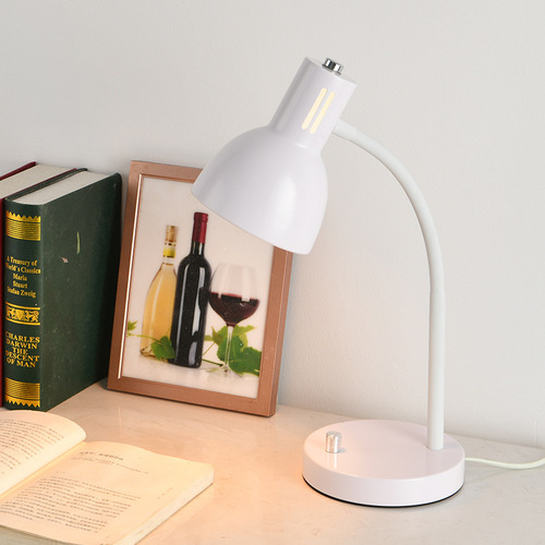 Export Metal Flexible Hose Long Arm Protective Eye Children Student Study Office Desk Bedroom E27 Plug-in Gift Lamp