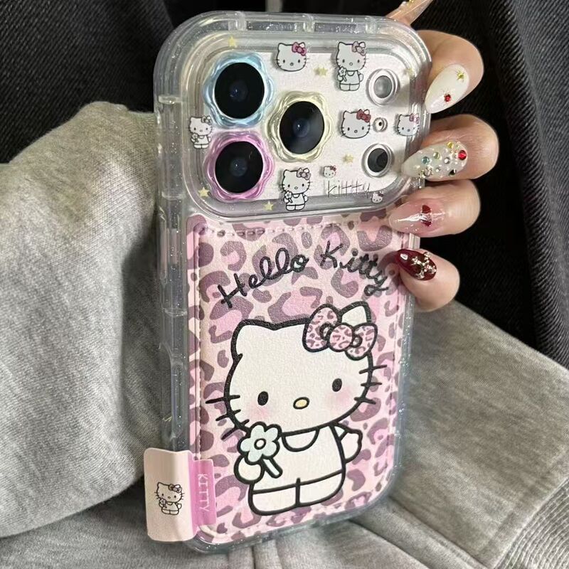 Leopard Print Kitty Cat Phone Case Suitable for iPhone 17 Pro Max, New Model 17 Pro/16/15 Soft Case 13