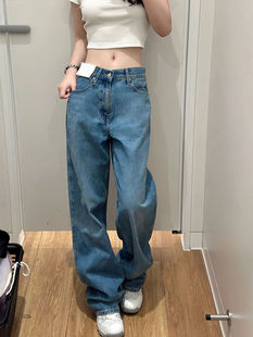 American Style Retro Loose Wide Leg Straight Pants Women's 2024 Spring and Autumn Hot Girl's Trendy Ins Jeans