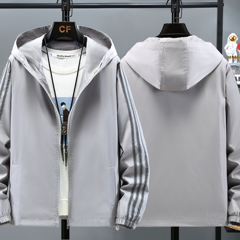 Spring and Autum Windbreaker Workwear Jacket for Men and Women Large Size Coat Men's Outdoor Windproof and Waterproof Jacket Workwear Long Sleeves