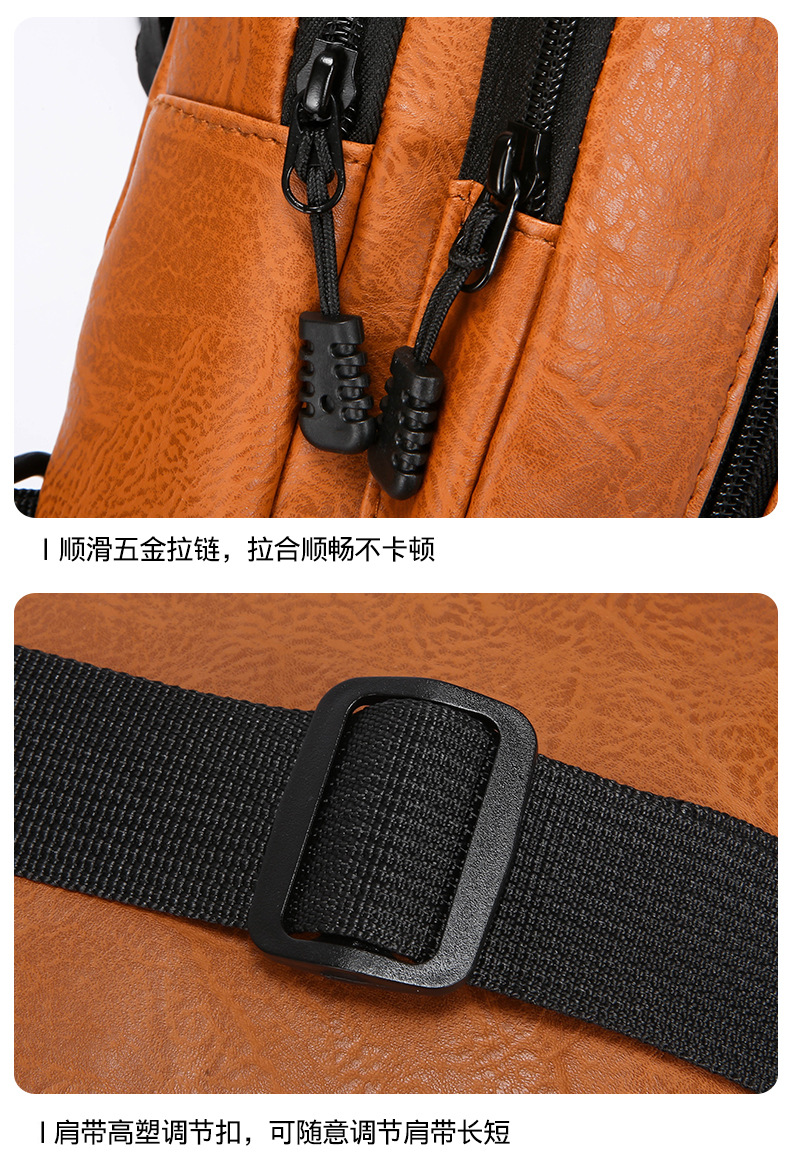Foreign trade casual men's chest bag, password lock anti-theft motorcycle crossbody bag, outdoor simple commuting large capacity single-shoulder bag undefined