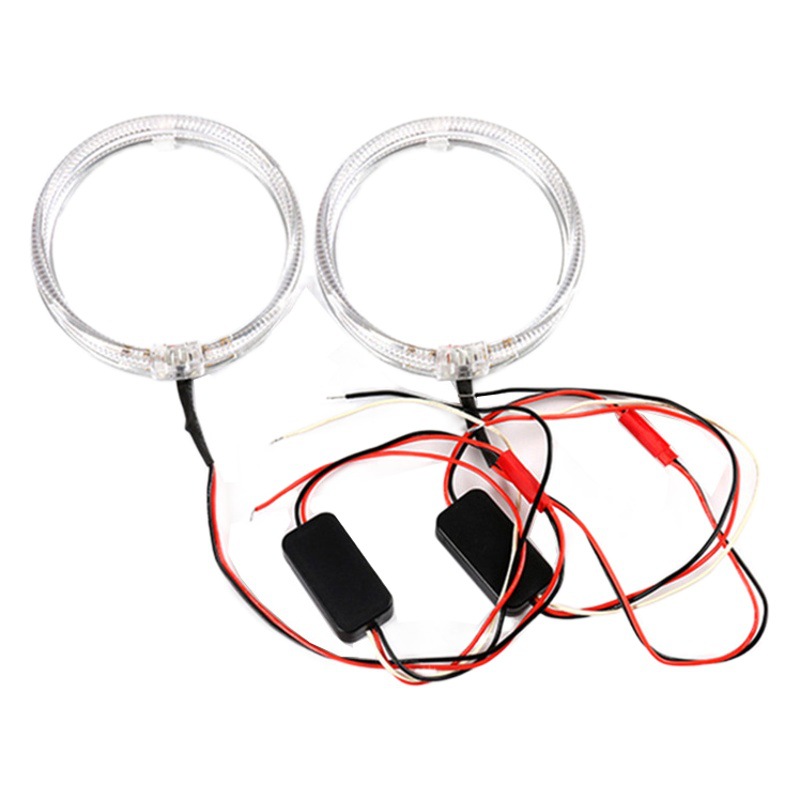 Luces de coche de alto brillo, ojos de ángel con guía de luz, con función de atenuación, lente LED, 2.5 pulgadas, 3 pulgadas, Q5, H5 luces decorativas