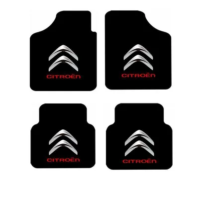 non-slip, with car logo, universal crystal | Universal Foot Pad - citroen-full-set-60505050cm-crystal-velvet-four-piece-set