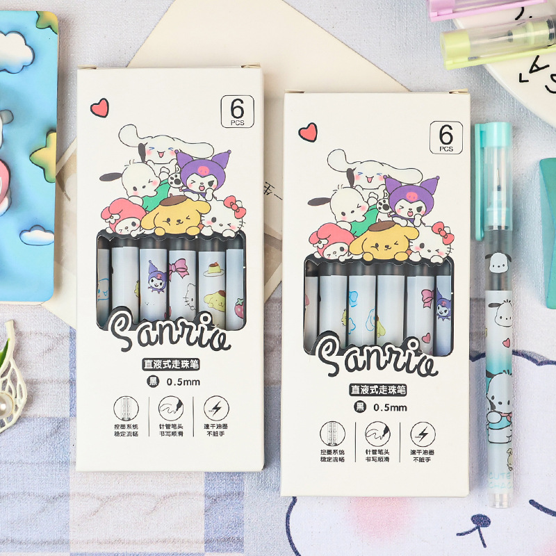 Cartoon quick dry rollerball high quality black rollerball pen for…