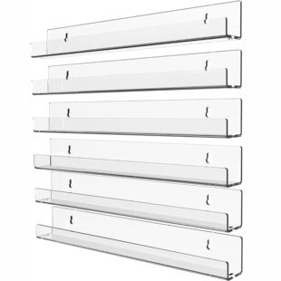 Wall-Mounted Display Rack Bookshelf Acrylic Transparent Storage Rack Type Storage Rack Wall-Mounted Children's Bookshelf