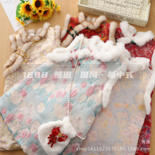 女童过年服中国风2025新款儿童装冬季拜年服宝宝加厚汉服唐装旗袍