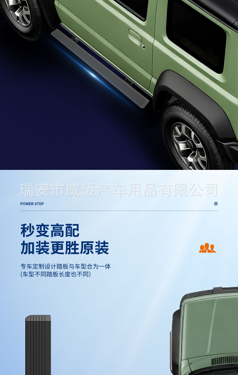 Suitable for Suzuki Jimny Jimny Electric Pedal 3-Door Side Pedal Five-Door Automatic Retractable Welcome Modification