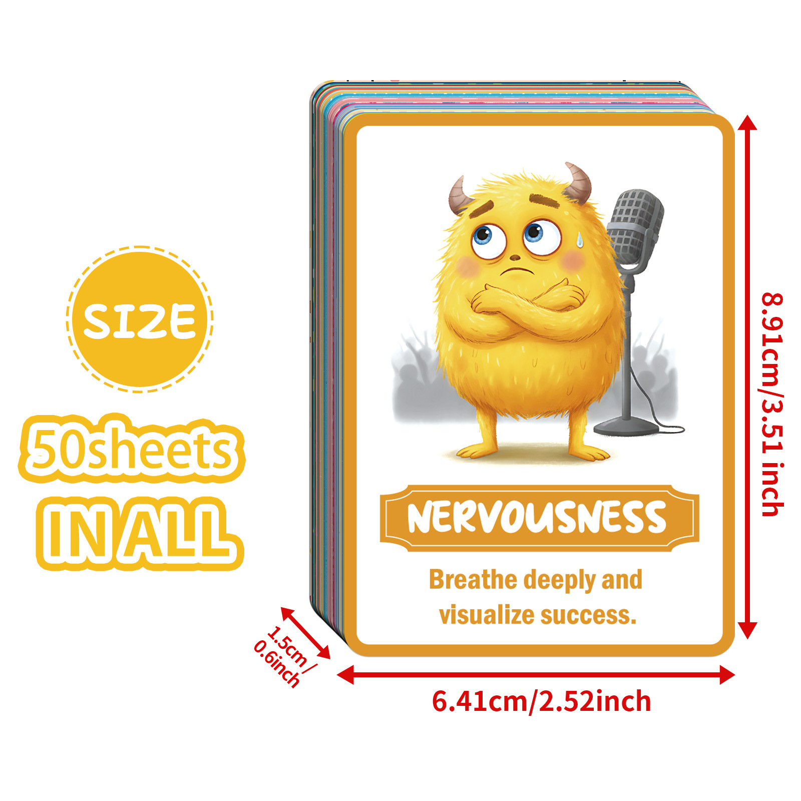 50 nieuwe grensoverschrijdende tekstcitatenkaarten, creatieve en unieke schattige cartoonmonster-emotiekaarten_voghion.com