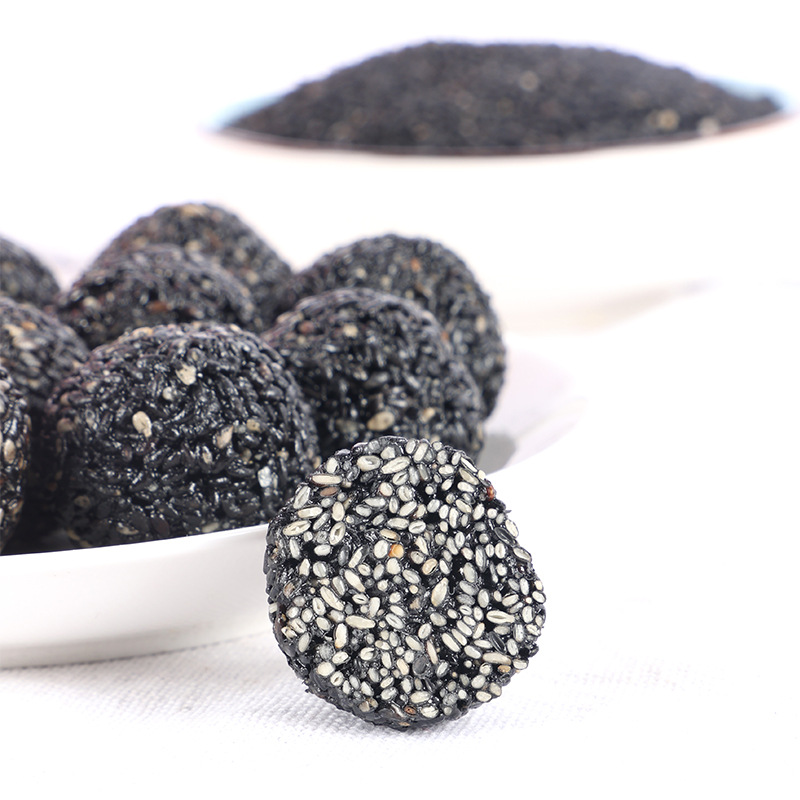 Shunxi Hall Black Sesame Balls 126g Wholesale Nine Steam Nine Dry Premium Black Sesame Balls Independent Packaging Ready-to-Eat Sesame Balls