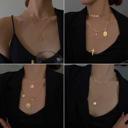 Necklace style niche  new women's clavicle chain niche design ins style simple cold style accessories
