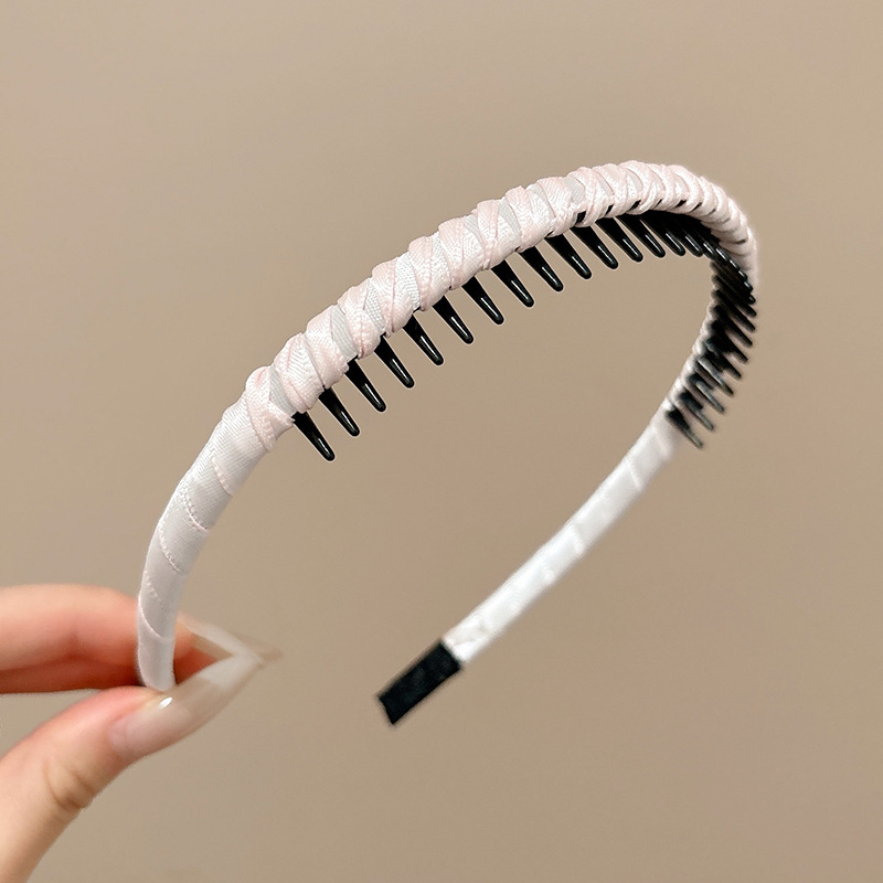 Diámetro flash Louis princesa de París, banda de cabello para la mujer no estrangulada, banda de cabello para lavar la cara, cabeza de cabeza alta con dientes antideslizantes, toque de cabello para el cabello