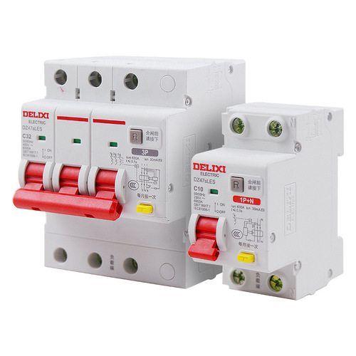 Delixi Electric dz47SLEs leakage switch 2p3p40a household small circuit breaker 63a switch 32a
