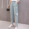 Thin trousers, cotton and linen, Korean style, loose straight fit