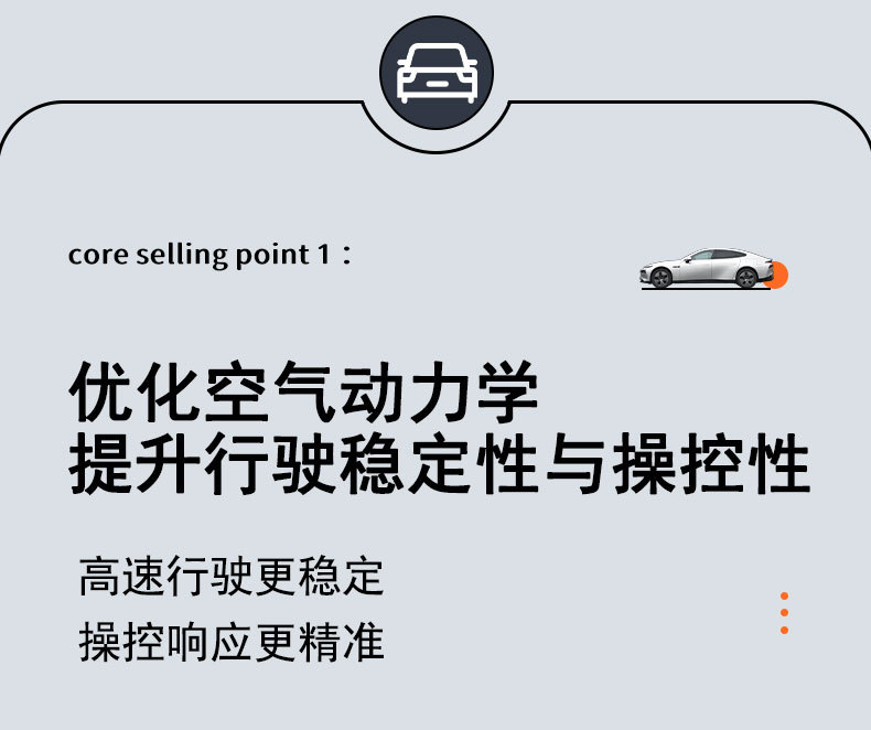 Suitable for Xpeng P7 Modified Blade Style Fixed Wind Sports Rear Wing, Xpeng P7 Special Punch-Free Automotive Supplies