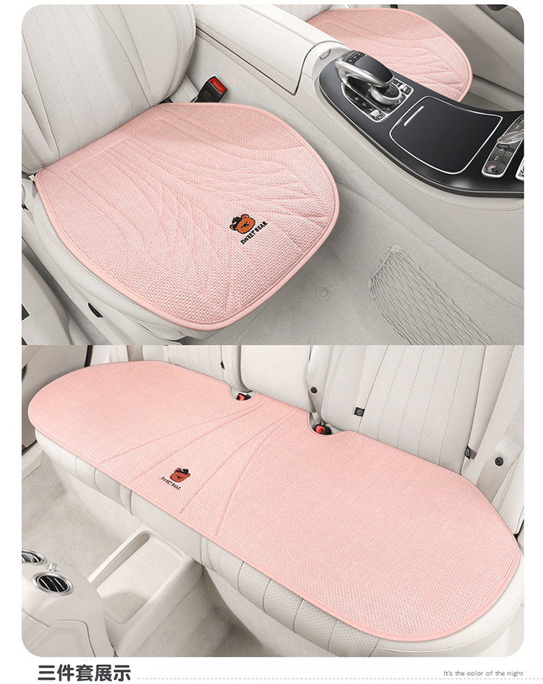 Car Seat Cushion, Suitable for All Seasons, Light Luxury and High-End Feel, Single Driver's Seat Cushion Cover, Cartoon Design