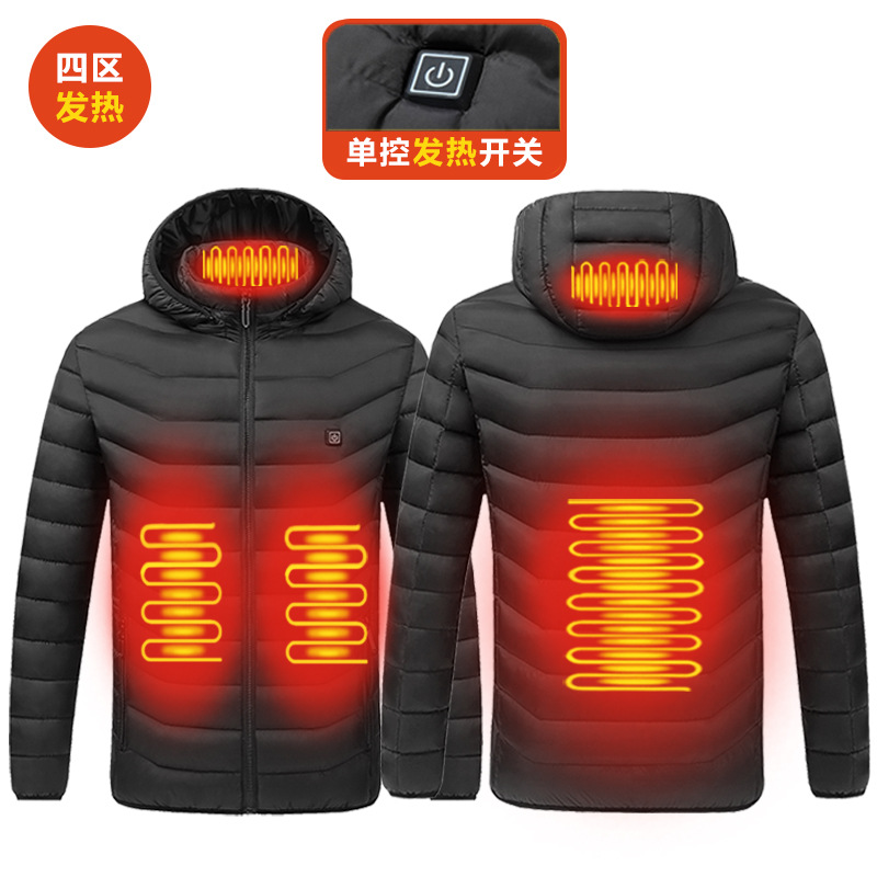 23 zonas, 4 controles, 11 zonas, control dual, nueve zonas, cuatro zonas, control único, ropa de calefacción, ropa de algodón con calefacción de invierno, chaqueta de gran tamaño, ropa de calefacción eléctrica