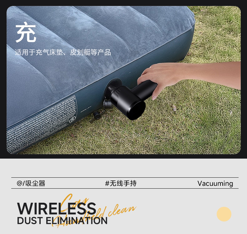 Cross-Border Car-Mounted Wireless Vacuum Cleaner, Portable Small Mini Car Vacuum Cleaner, Super High-Power Car Vacuum Cleaner, Multi-Functional Suction and Blowing Device