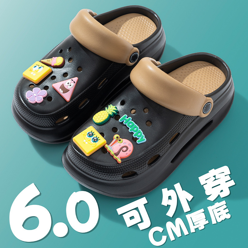 スポンジの赤ちゃんの女性の穴の靴の女性の夏の新型の厚い底は糞を踏んで感じます。|undefined