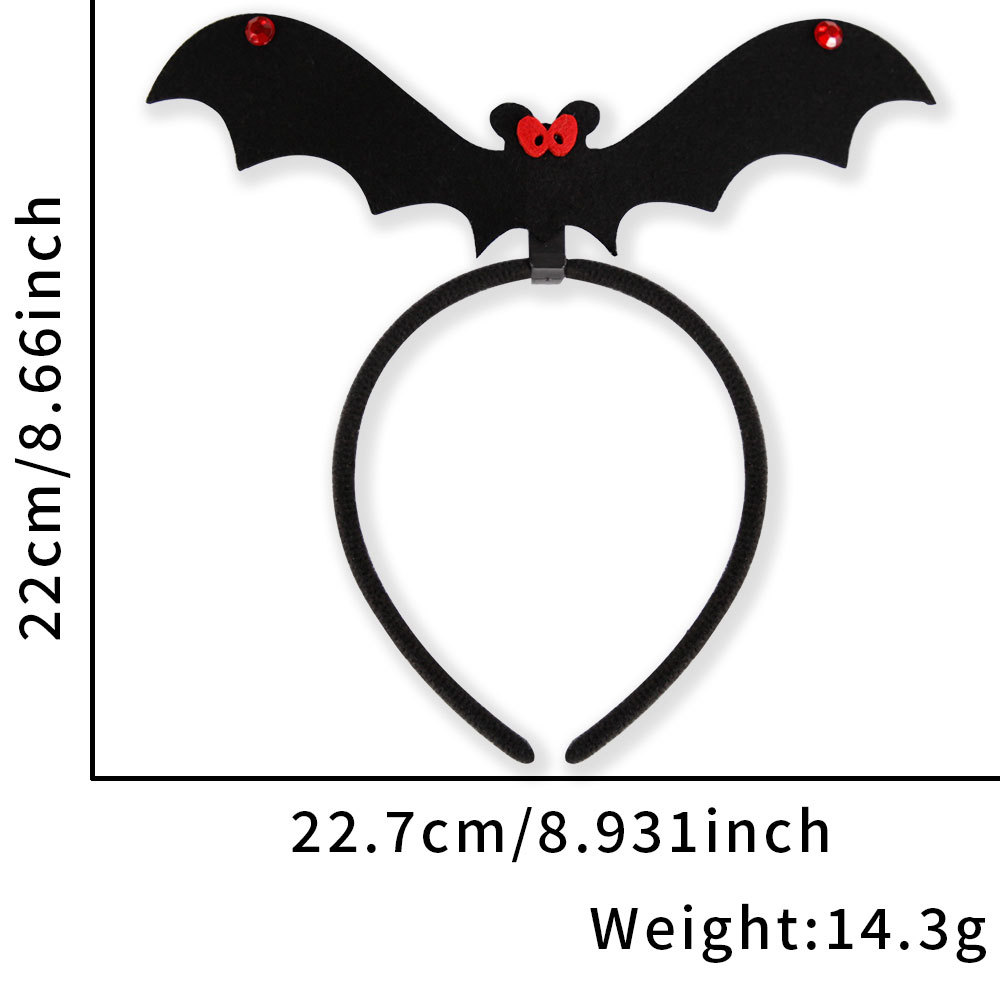 Nuevas gafas de murciélago de Halloween, banda de pelo, fiesta de fantasmas, extraña tela no tejida, marco de gafas de murciélago negro