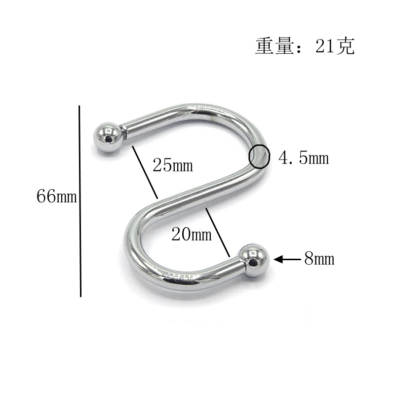 Barra de almacenamiento de varilla de acero inoxidable 304 gancho de ropa de acero inoxidable gancho pequeño gancho de tipo S antiarañazos directo de fábrica