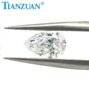 Pear-shaped teardrop-shaped G-color CVD synthetic cultivated diamond bare stone VS1 clarity with national inspection certificate