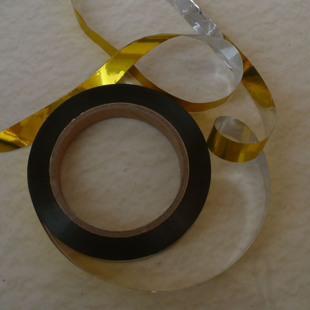 青金箔片铁锈红箔切片浅粉红响纸圣诞玩具花球深三彩箔切割扁宽窄