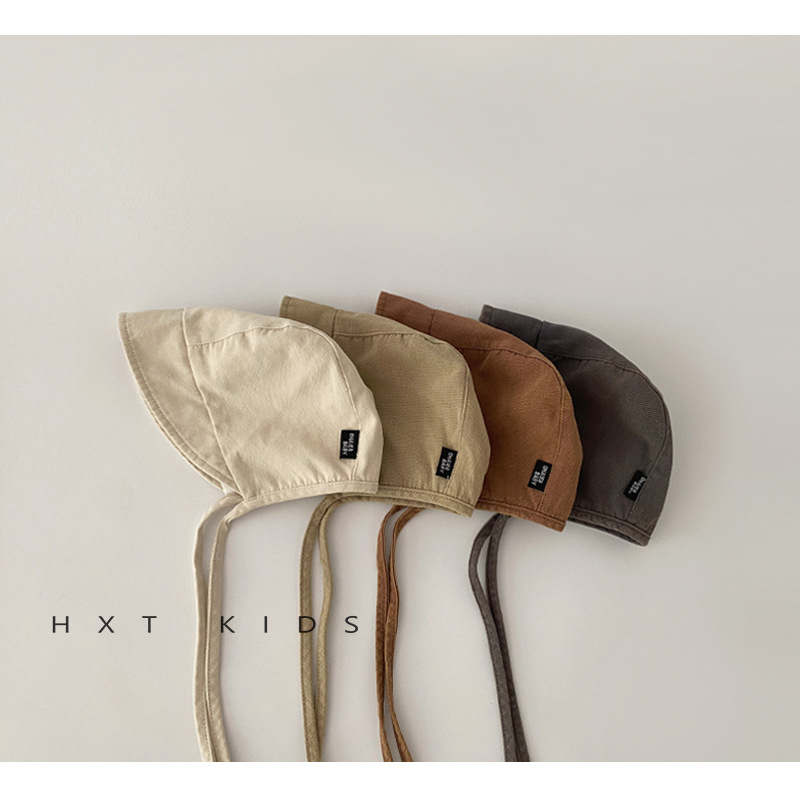 Infant Court Hat Spring and Autumn Thin Strap Sun Hat for Baby and Kids Trendy Outfit Cap Headband Ear Protection Hat