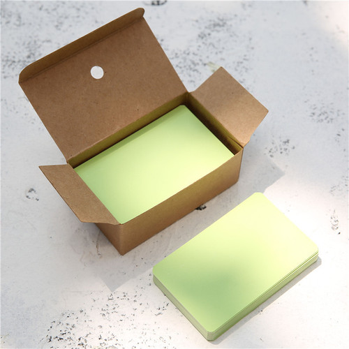 Blank card paper handwritten English words white hard cardboard small card message portable memory hand card