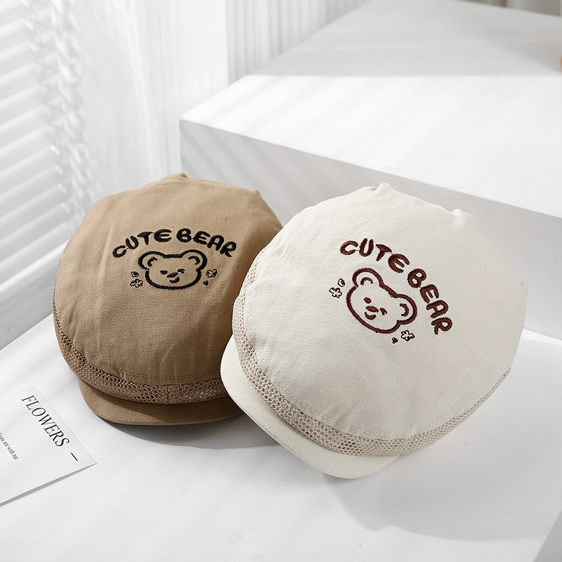 Baby Berry Sombrero de verano protector solar fino para niños, sombrero de visera, sombrero de entrada delantera, malla para niños, sombra transpirable