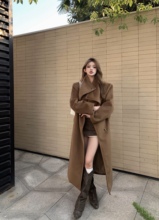 长款羊绒毛呢外套女冬季美拉德穿搭韩版小个子感宽松呢子大衣