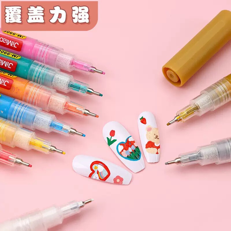 DIY Manicure, How Are You, Transparent Nail Patches, Short Square Glossy Nail Patches, Fake Nails, Painted Graffiti Pens, Watercolor Pens