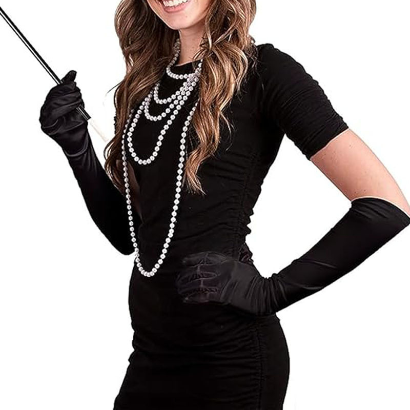 1920 Great Gatsby party masquerade suit hair accessories gloves necklace set age series jewelry