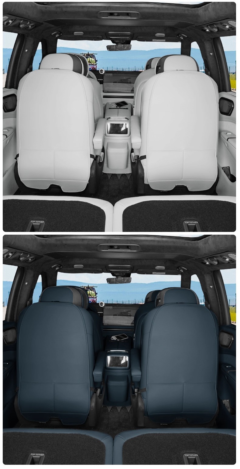 Suitable for Lynk & Co 900 Second-Row Seat Anti-Kick Pad, Third-Row Seat Backrest Protection Pad, Car Interior Decoration Accessories