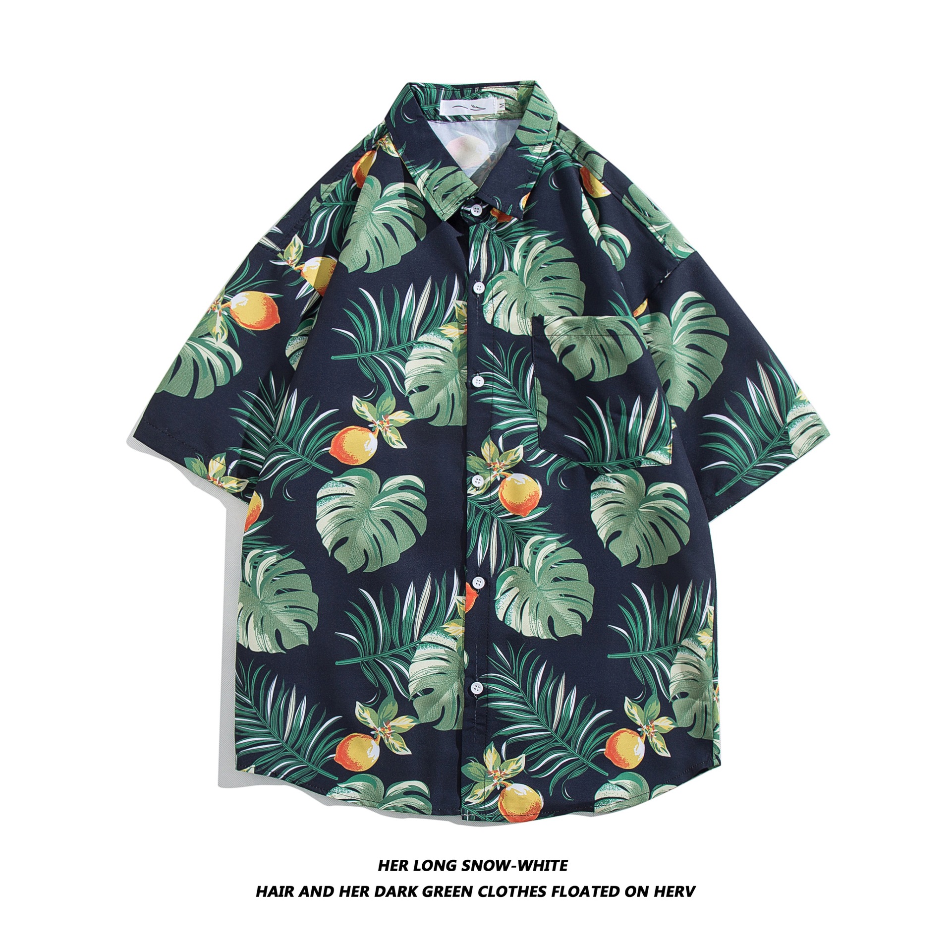 Men's Floral Short Sleeved Shirt Style Retro Hawaiian Loose Fit Versatile Beach Clothing_viptrois.com