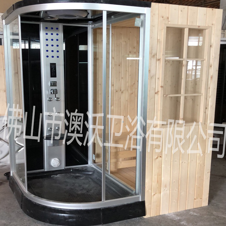 Los fabricantes suministran sauna de baño de vapor seco y húmedo ducha de arco integrado de doble uso sala de ducha sauna de vapor de sudor