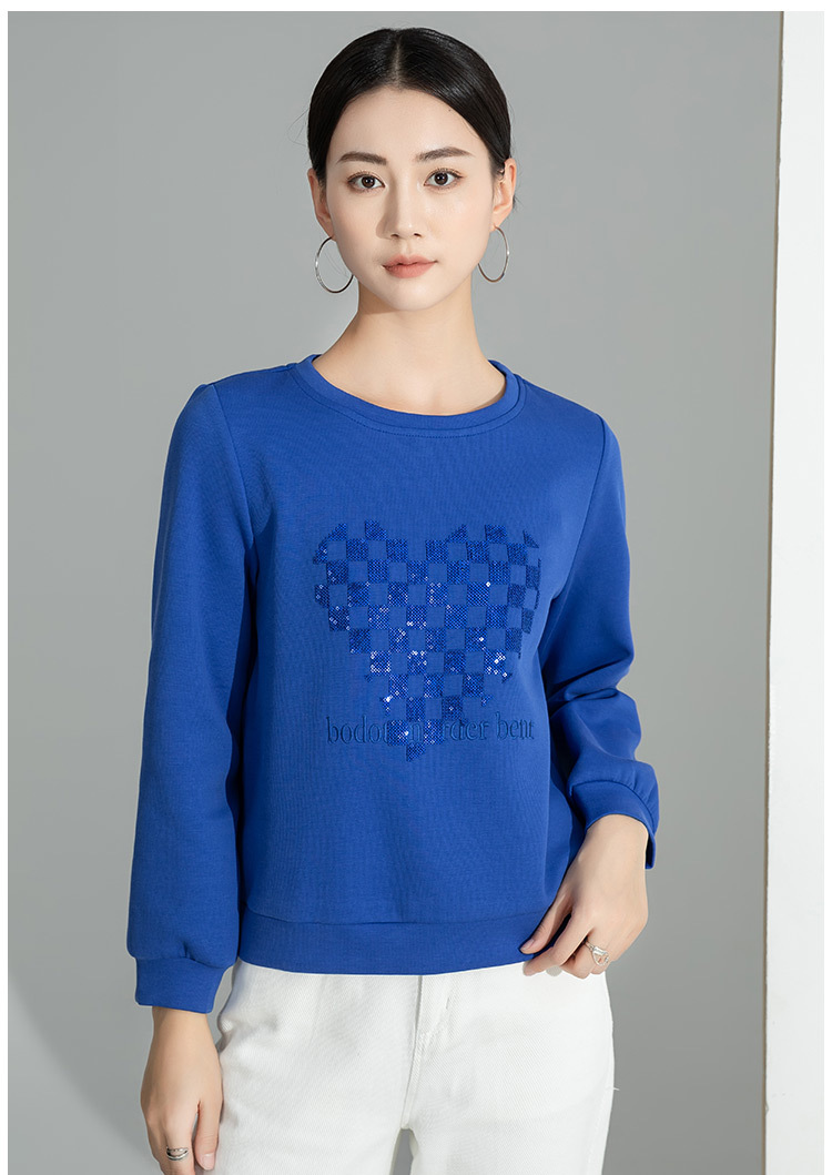 Áo hoodie chui đầu in họa tiết dáng rộng cho nữ — Màu đen chi tiết 8