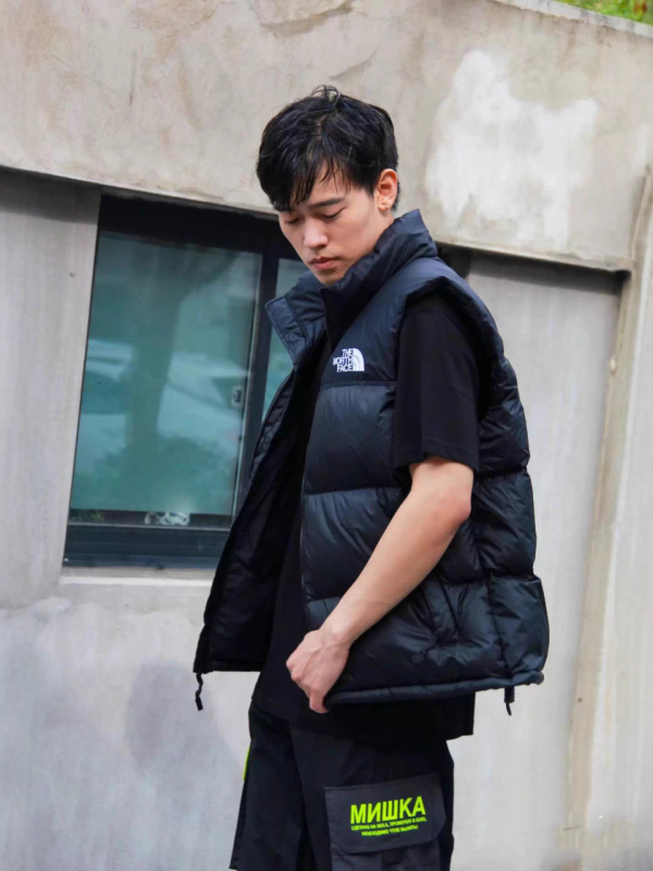 莆田北脸北家1996羽绒服马甲美版TFN700蓬白鸭绒刺绣男女款情侣款|undefined