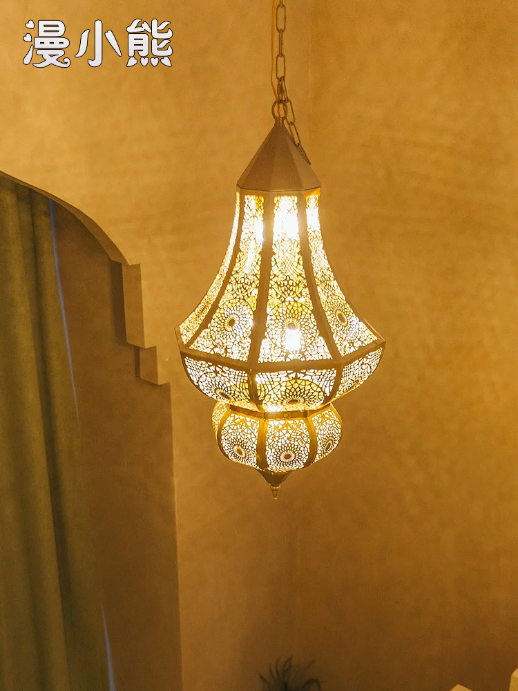 摩洛哥镂空雕花装饰吊灯咖啡厅酒店民宿酒吧会所新疆复古餐厅吊灯
