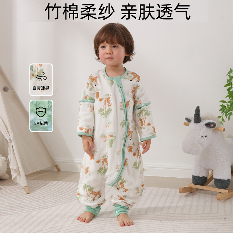 Gauze antibacterial sleeping bag for new born all-season