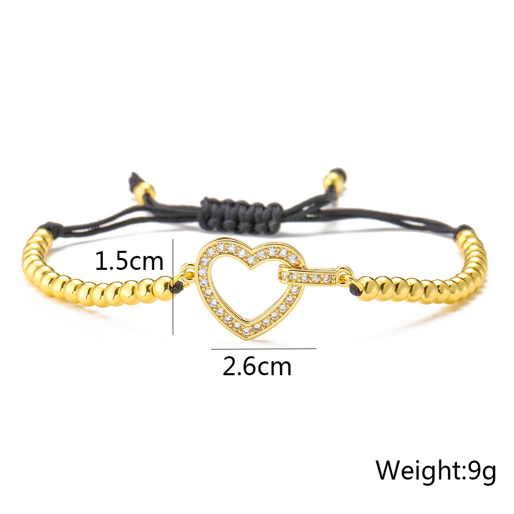 Copper Plated 18K Gold Zircon Love Sun Flower Bracelet 1 undefined