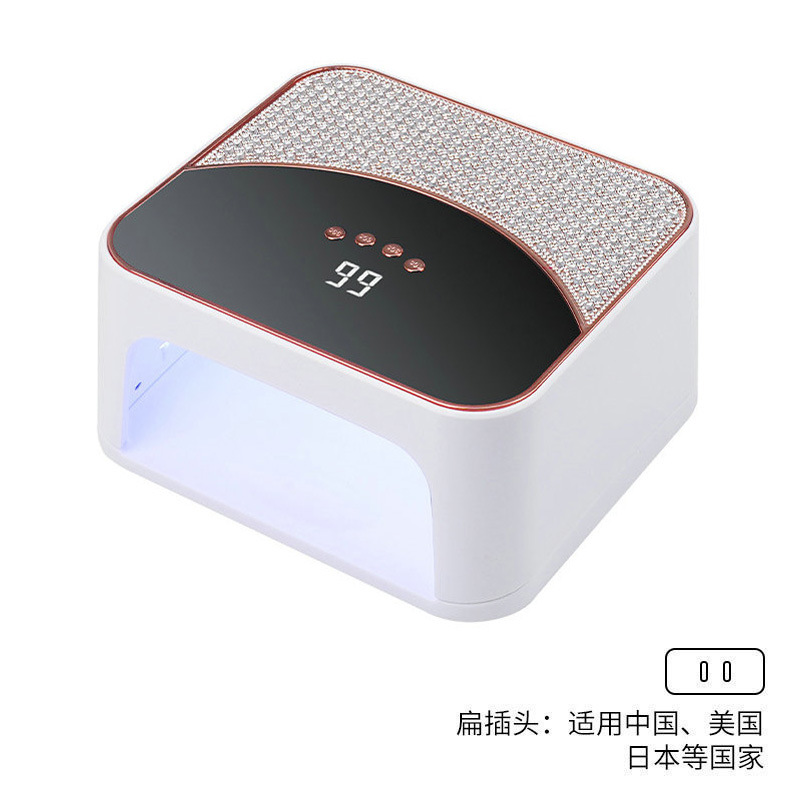 Lámpara de manicura transfronteriza, lámpara de fototerapia de manicura cuadrada de diamante, lámpara de parrilla de manicura de secado rápido, 268W para tienda de manicura de alta potencia