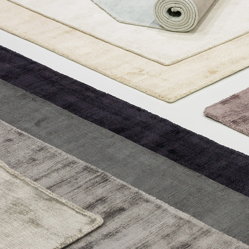 Nueva alfombra tejida a mano sala de estar fácil de cuidar alfombra de cama de dormitorio India importación pesada alfombra mercerizada