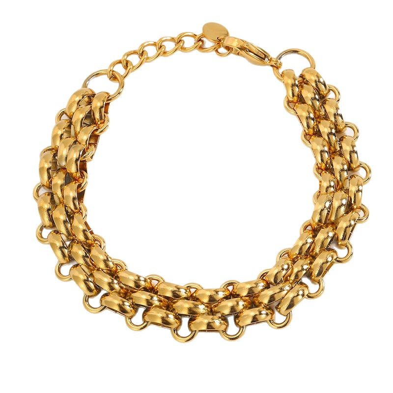 Moda transfronteriza europea y americana pulsera gruesa de twist de acero inoxidable personalidad de las señoras pulsera que no se desvanece todo fósforo joyería de alta calidad image 6