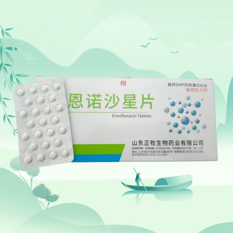 Enrofloxacin Tablets for Veterinary Use, Broad-Spectrum Bactericidal Tablets for Dogs and Cats, Mycoplasma Pneumonia, Enteritis, Diarrhea, Respiratory Tract, Intestinal Inflammation