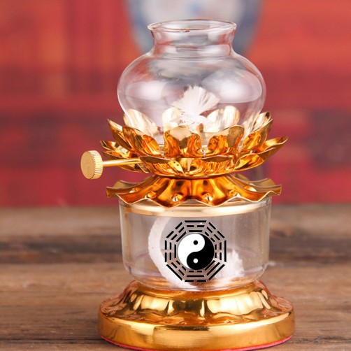 节日合金小油灯佛具佛堂酥油灯调光自制供灯调光灯复古小号煤油灯