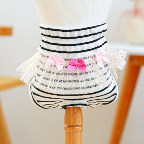 Spring and summer new products spot wholesale pet dogs and cats clothes small dogs and puppies sasa bow physiological pants