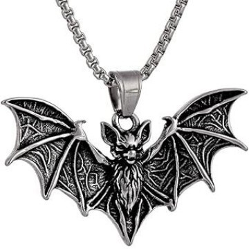 Cross-Border Gothic Halloween Bat Pendant Necklace Stainless Steel Vampire Bat Jewelry Dark Style Accessories